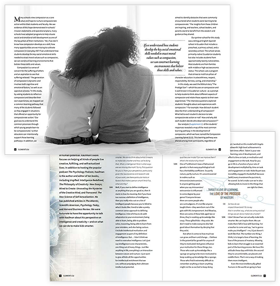 two-page spreads from ElementsEd